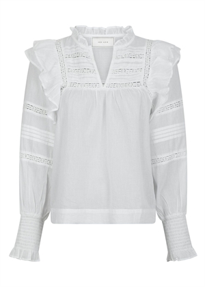 Mauri s voile bluse White Neo Noir 
